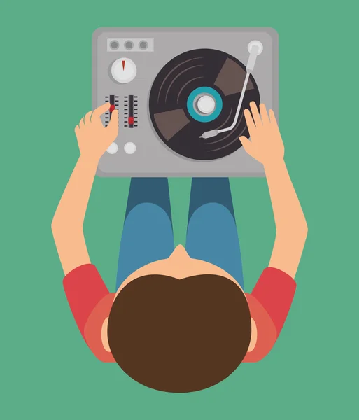 Música dj tema de la fiesta — Vector de stock