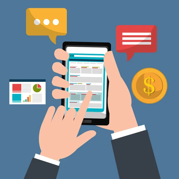 Pubblicità online e marketing digitale — Vettoriale Stock