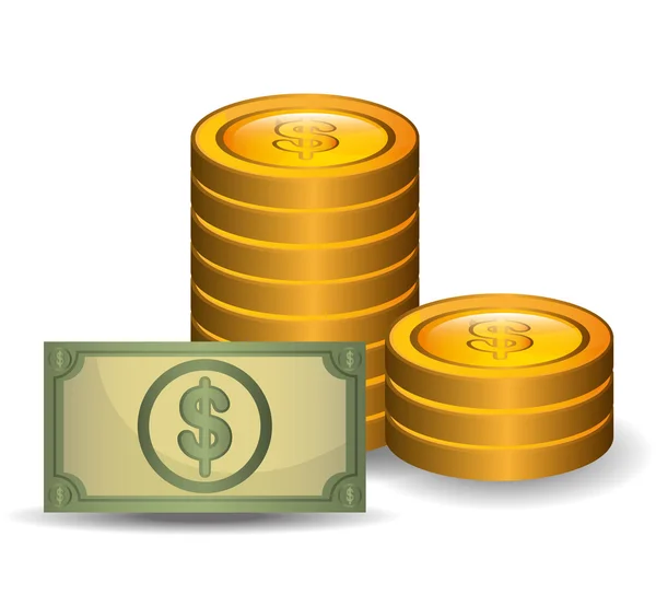 Geld besparen en bedrijf design — Stockvector