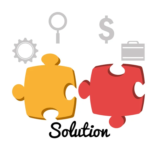 Business solutions with icons — Stock Vector