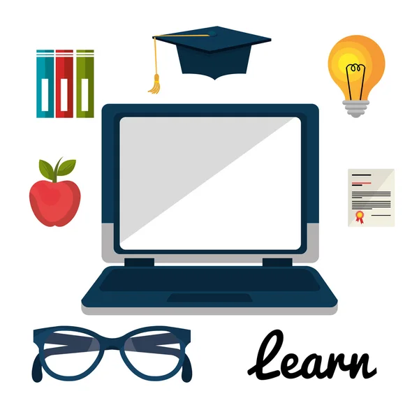 E-learning educação on-line —  Vetores de Stock