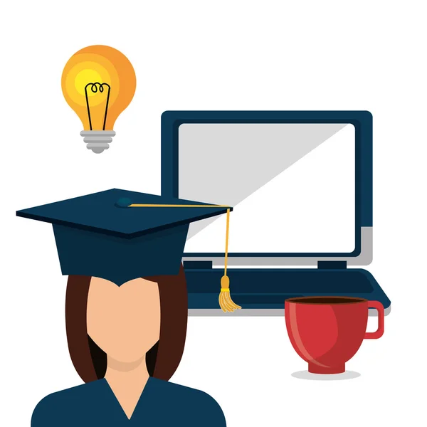 Online education elearning — Stock Vector