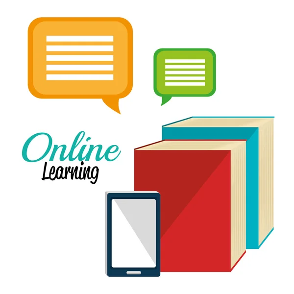 E-learning educação on-line — Vetor de Stock