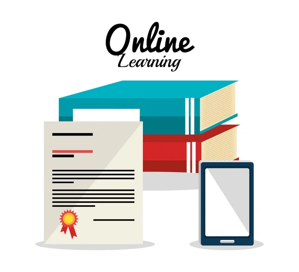 Online learning education graphic — Stock Vector