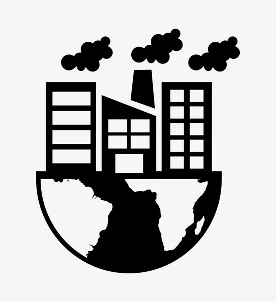 Contaminación de la industria — Vector de stock