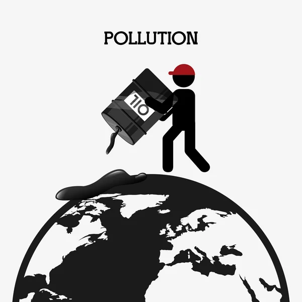Umweltverschmutzung durch Industrie — Stockvektor