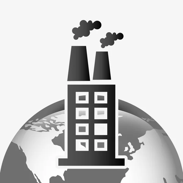 Umweltverschmutzung durch Industrie — Stockvektor