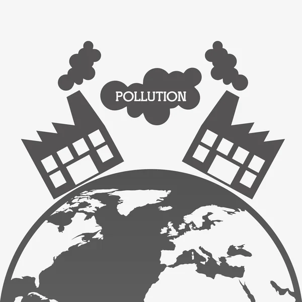 Загрязнение от промышленности — стоковый вектор