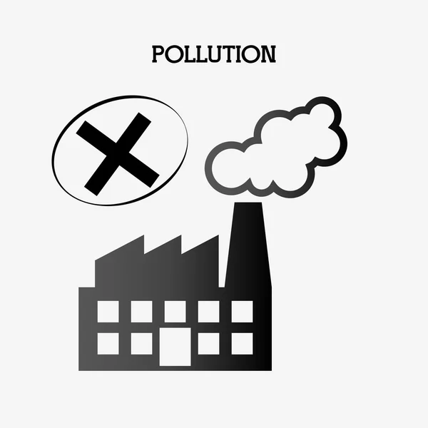 Contaminación de la industria — Archivo Imágenes Vectoriales