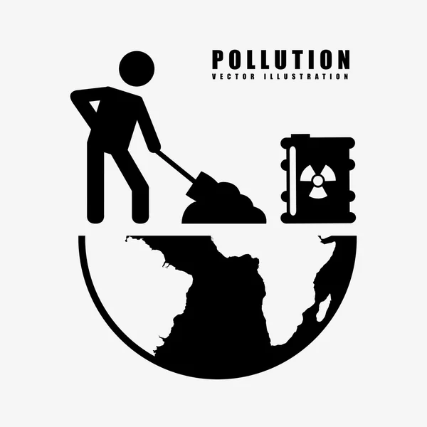 Pollution from industry — Stock Vector