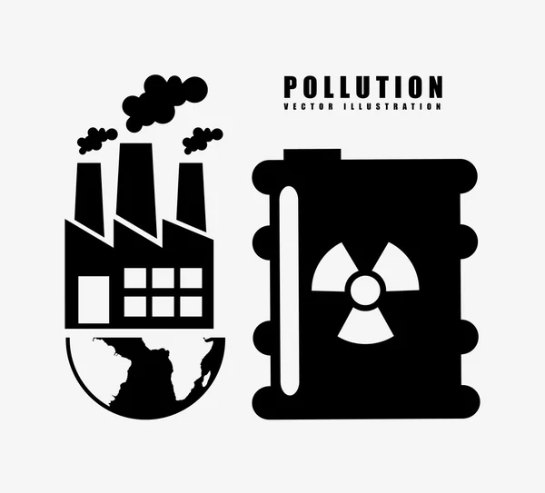 Ipari szennyezés — Stock Vector
