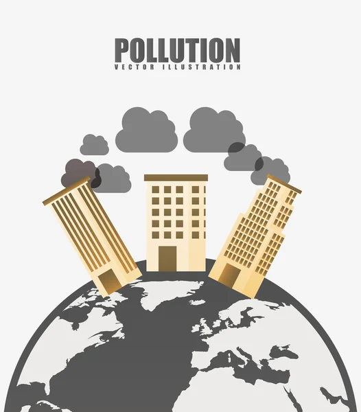 Pollution from industry — Stock Vector