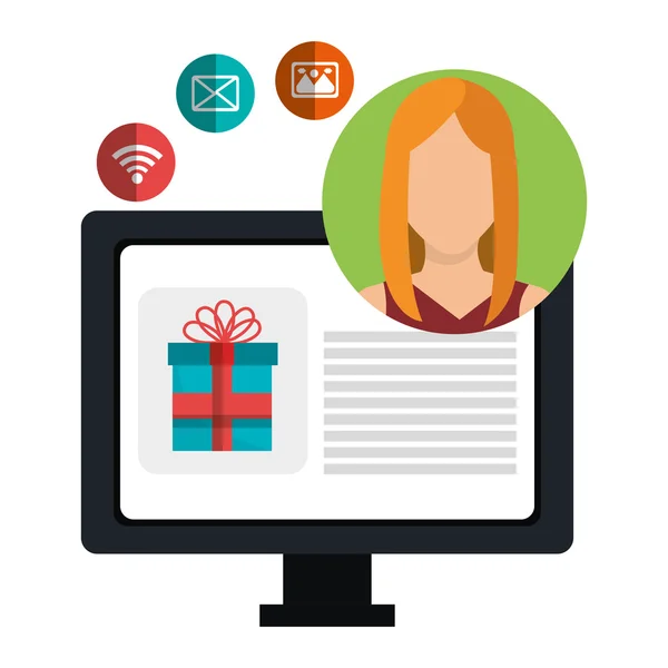 Marketing numérique et ventes en ligne — Image vectorielle