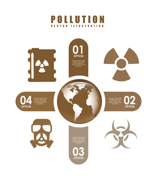 Design der Infografik zur Umweltverschmutzung — Stockvektor