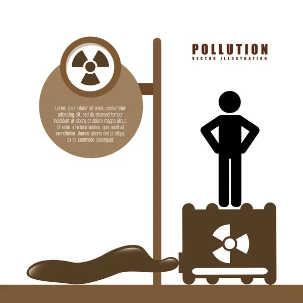 Contaminación infografías diseño — Archivo Imágenes Vectoriales