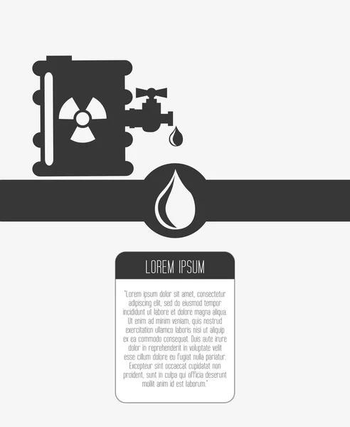 Design der Infografik zur Umweltverschmutzung — Stockvektor