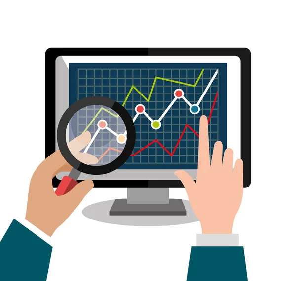 Akciový trh se statistikami — Stockový vektor