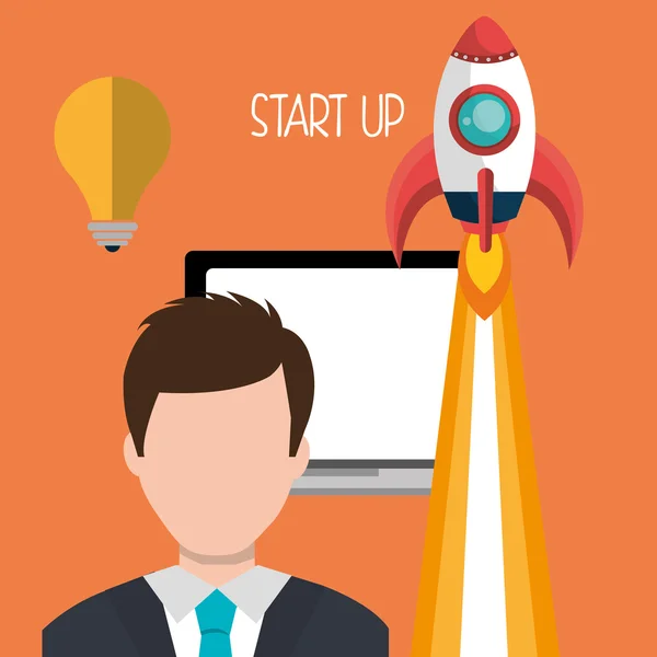 Start up empresa — Vetor de Stock