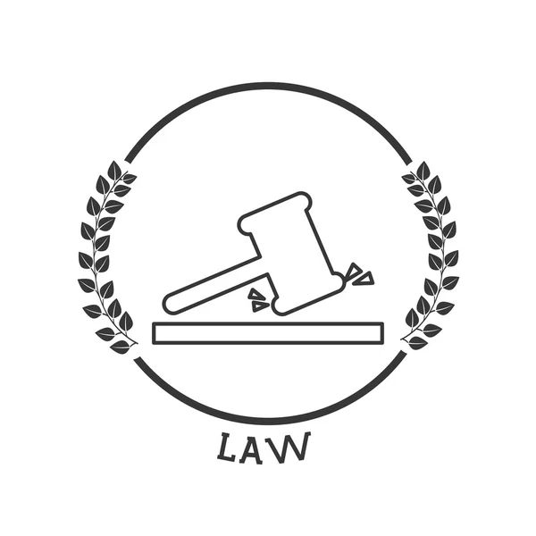 Diseño de justicia y derecho — Vector de stock