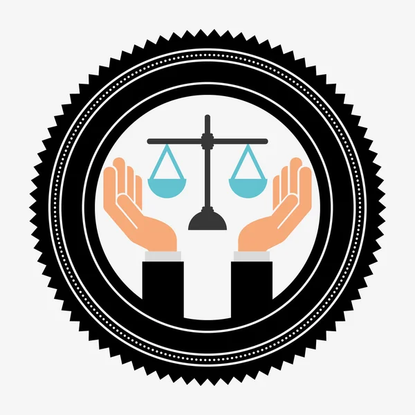 Justice and law design — Stock Vector