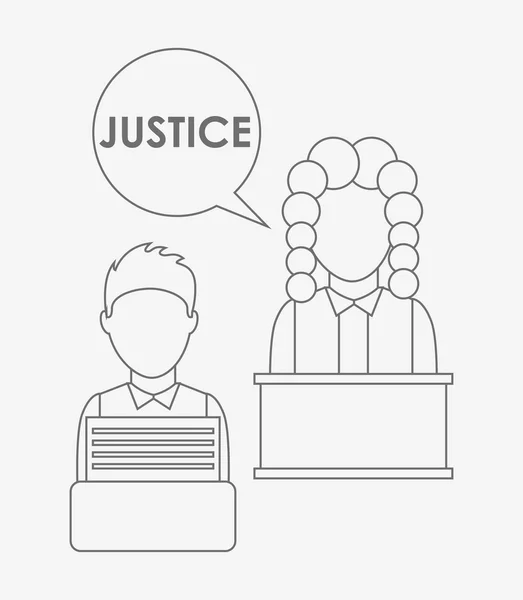 Justice and law design — Stock Vector