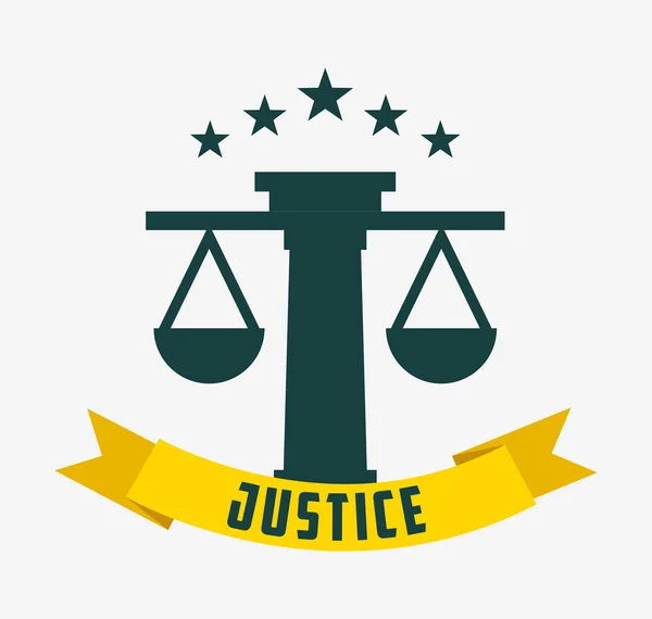 Diseño de justicia y derecho — Vector de stock