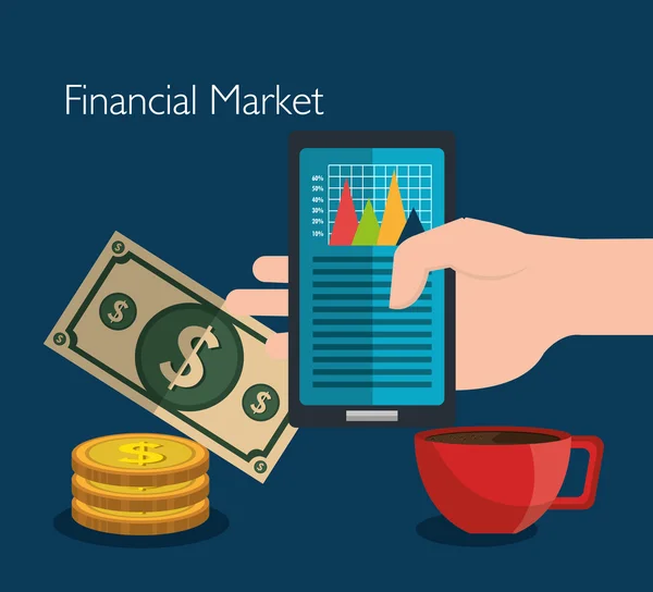 Finansmarknadsstatistik — Stock vektor