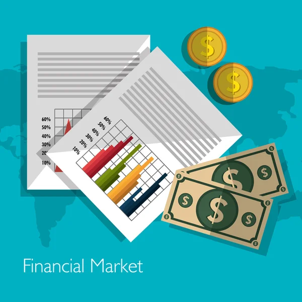 Estadísticas del mercado financiero — Vector de stock