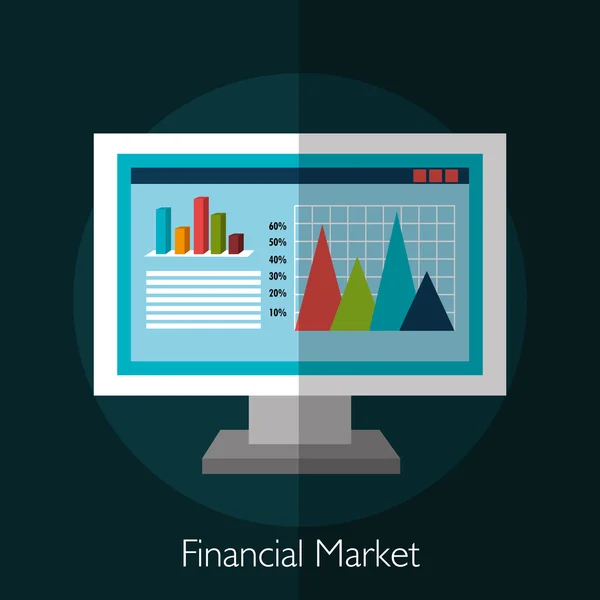 金融市場の統計情報 — ストックベクタ