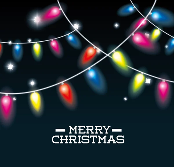 Joyeux Noël conception de carte colorée — Image vectorielle