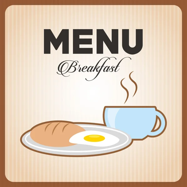 Diseño de menú de desayuno — Vector de stock