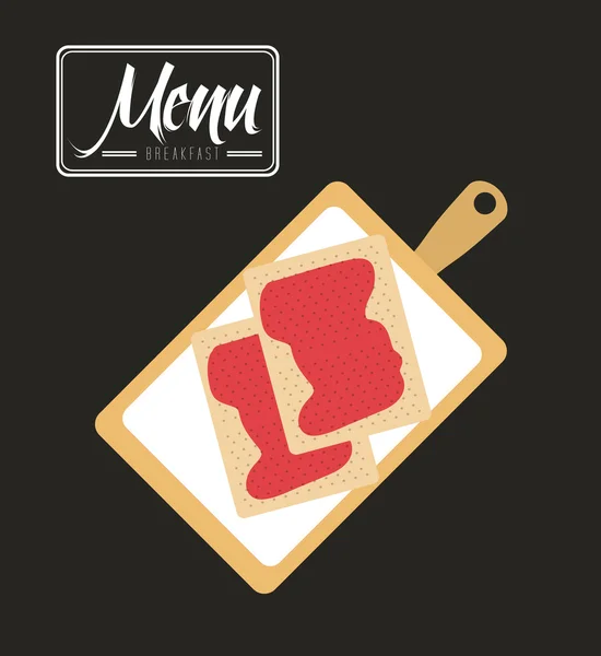 Design de menu de pequeno almoço — Vetor de Stock