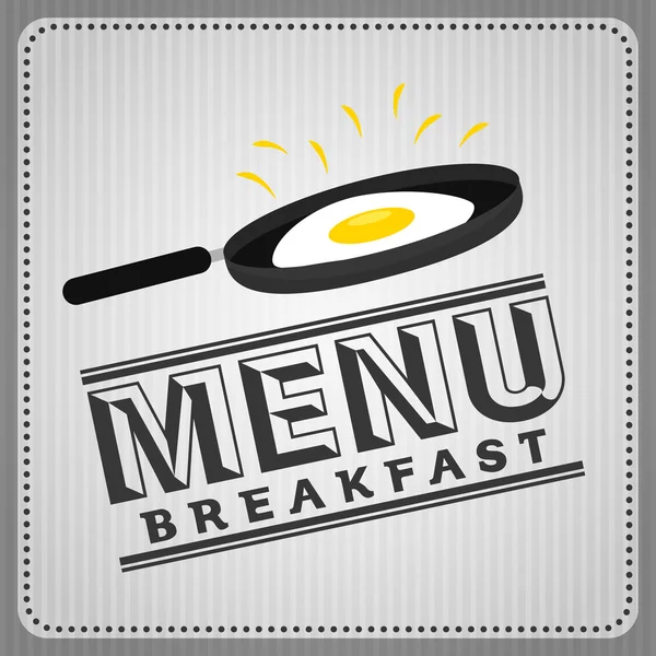 Breakfast menu design — Stock Vector