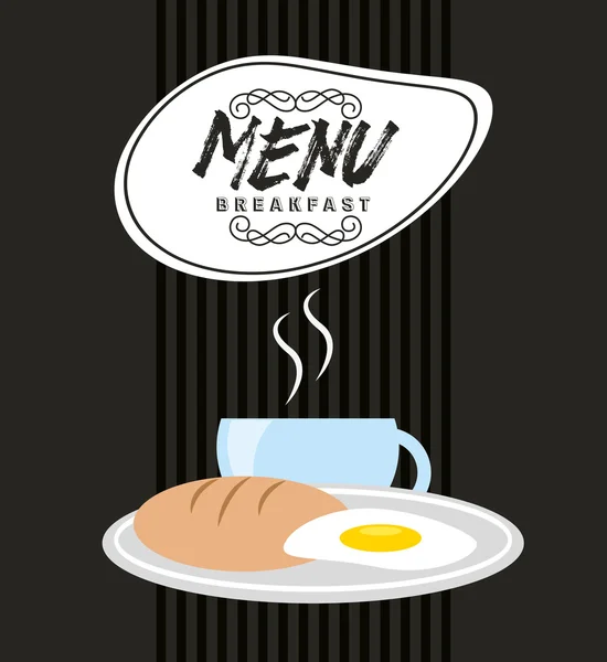 Diseño de menú de desayuno — Archivo Imágenes Vectoriales