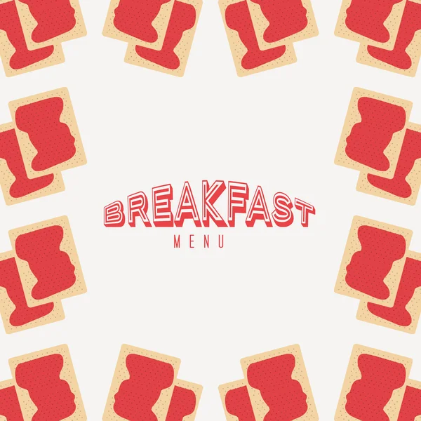 아침 식사 메뉴 디자인 — 스톡 벡터