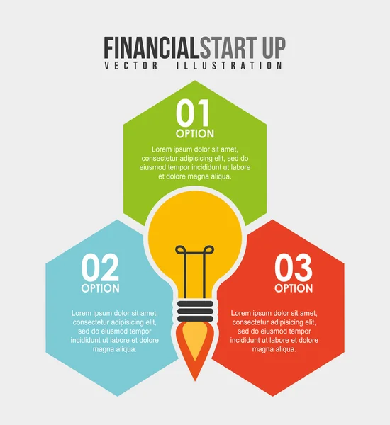 Finanzielles Start-up-Design — Stockvektor