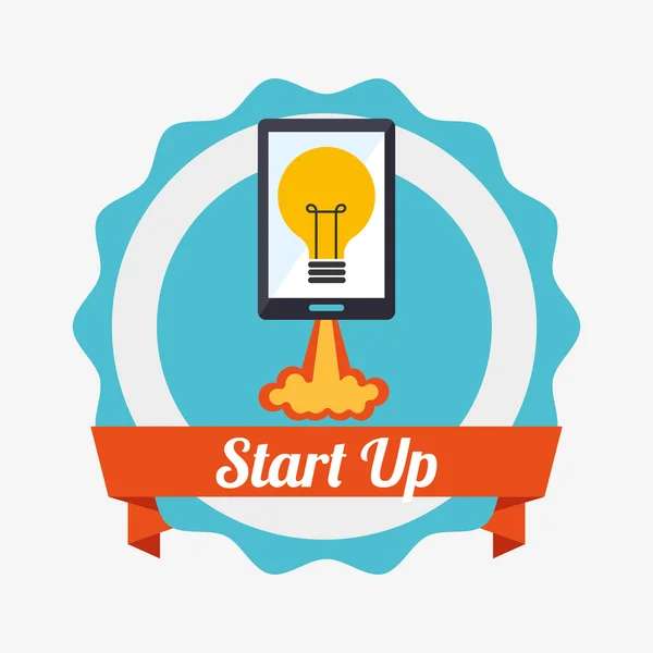 Progettazione di concept start up — Vettoriale Stock