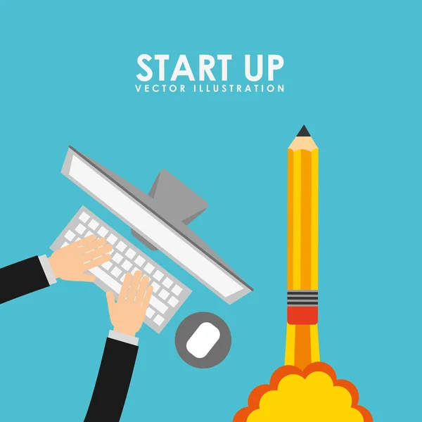 Progettazione di concept start up — Vettoriale Stock