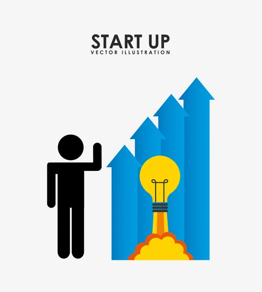 Progettazione di concept start up — Vettoriale Stock