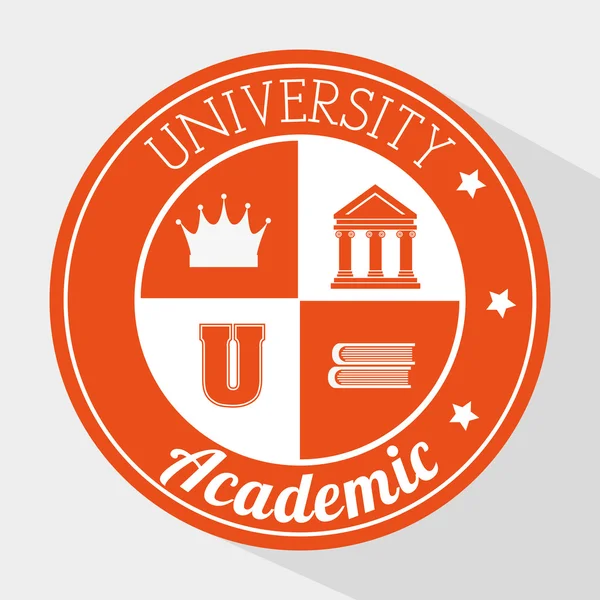 Enseignement universitaire et apprentissage en ligne — Image vectorielle