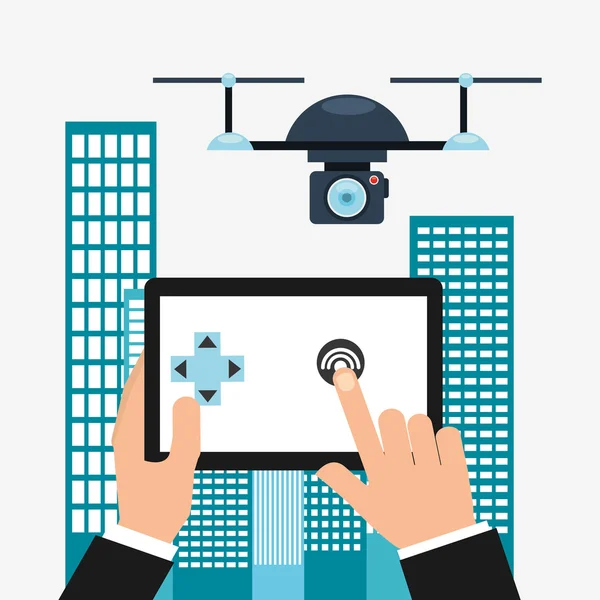 Diseño de tecnología de drones — Vector de stock