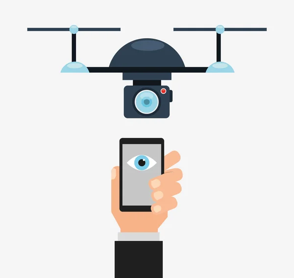 Diseño de tecnología de drones — Vector de stock