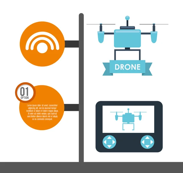 Drone technology design — Stock Vector