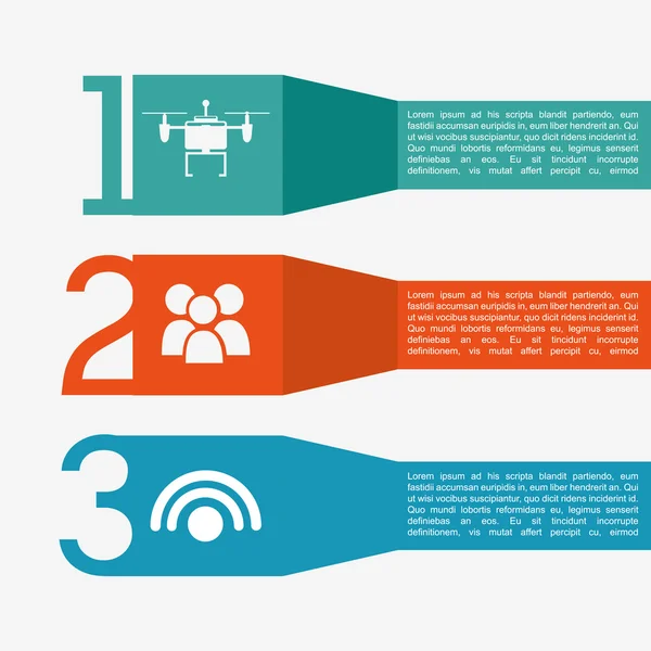 Diseño de tecnología de drones — Vector de stock