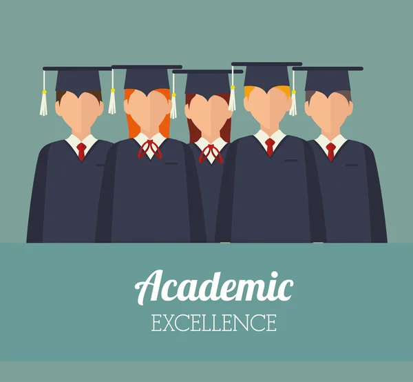 Educación académica y aprendizaje electrónico — Vector de stock