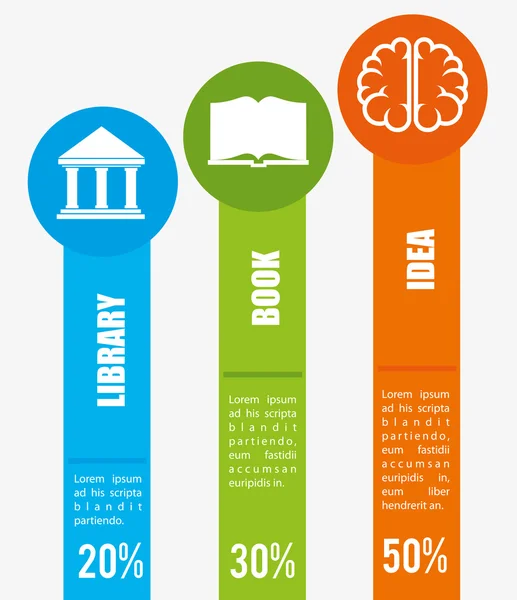 Academic education and elearning — Stock Vector