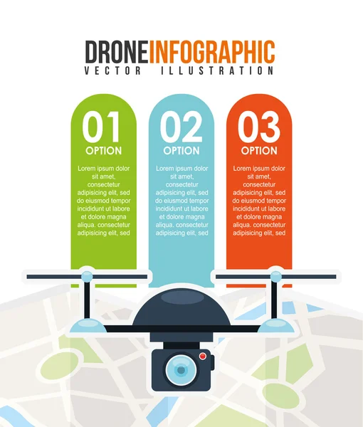 Design de tecnologia de drone — Vetor de Stock