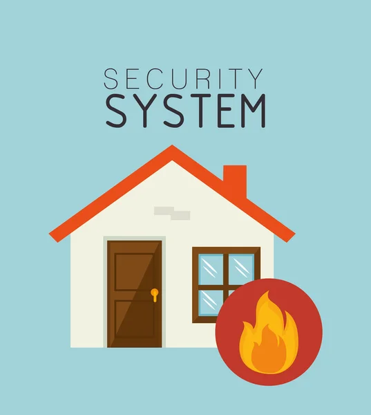 Sistema de seguridad de vigilancia — Vector de stock