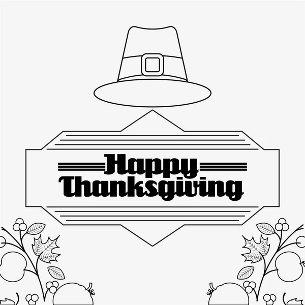 Joyeux Thanksgiving design — Image vectorielle