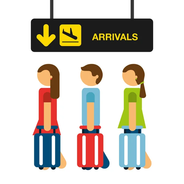 Diseño de terminal de aeropuerto — Vector de stock